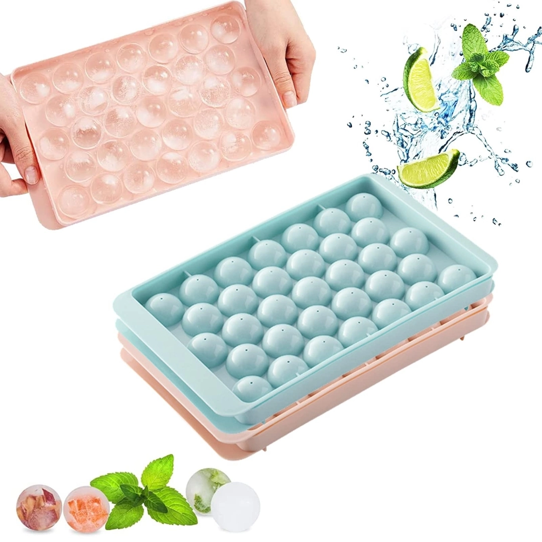 33 Grids Plastic Round Ball Ice Box Round