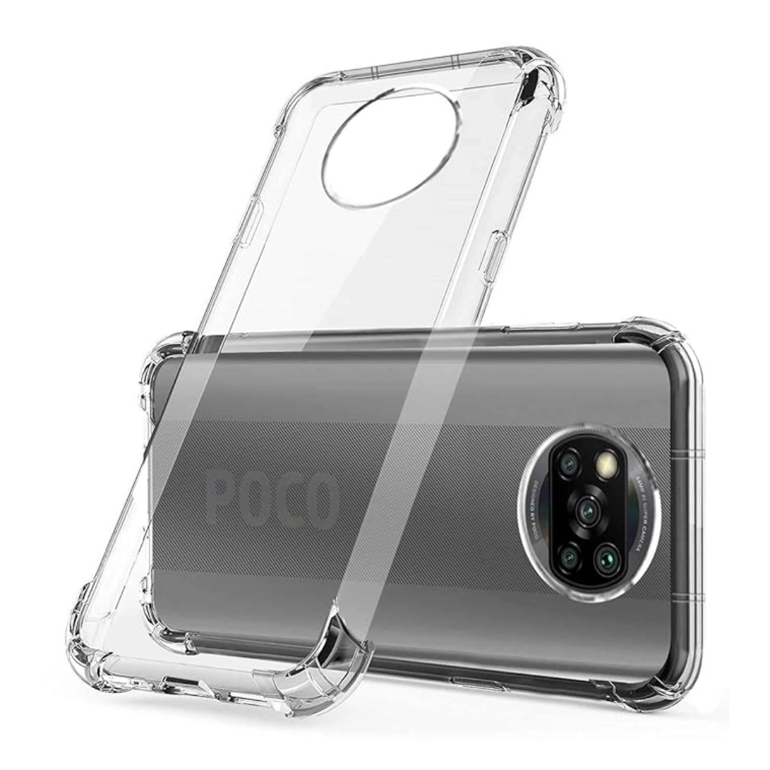 Poco Transparent Background Xiaomi poco X3 Flexible Clear Transparent Soft TPU Back Case Cover with ...