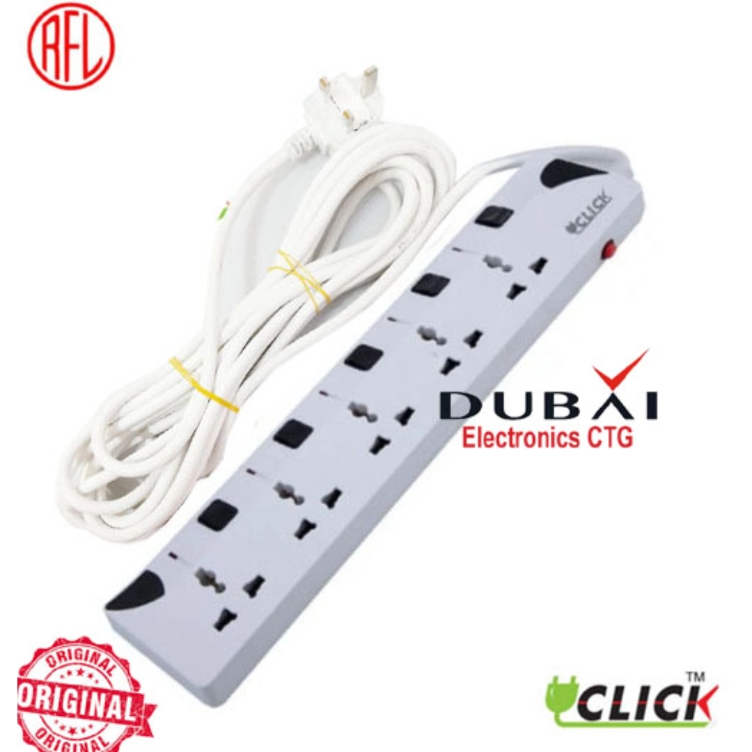 Multi Extension Click 3 pin 5 port 16 feet Cable, Multi extension.
