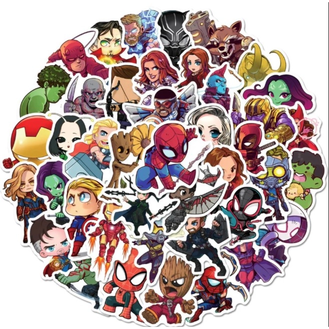 Marvel Computer Stickers 30 Pcs/Set Marvel The Avengers Pvc Waterproof Mini Stickers For Wall ...