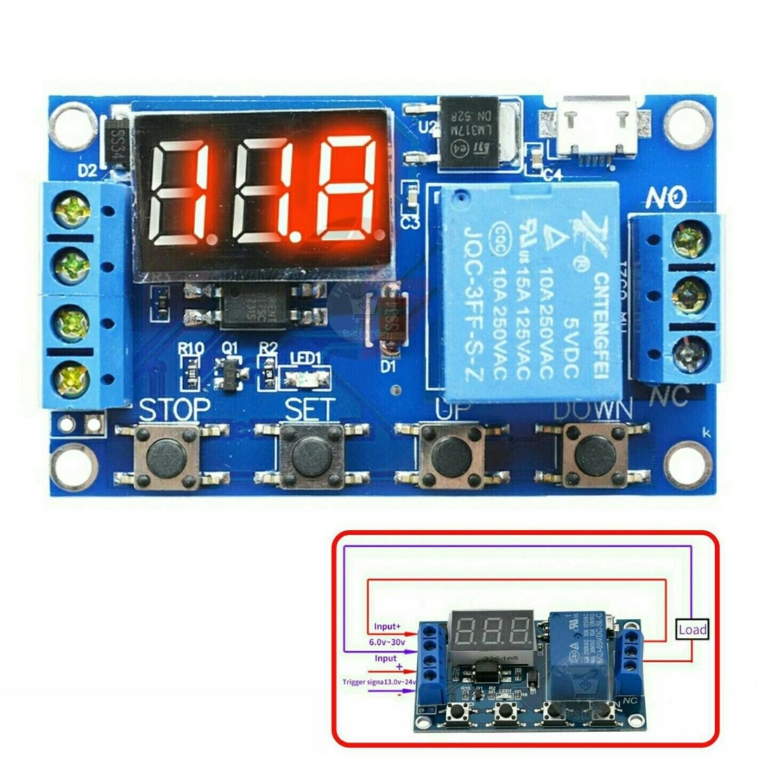 XY-J02 WS16 DC 6-30V 5V LED Cycle Loop Trigger Timer Relay Switch ...