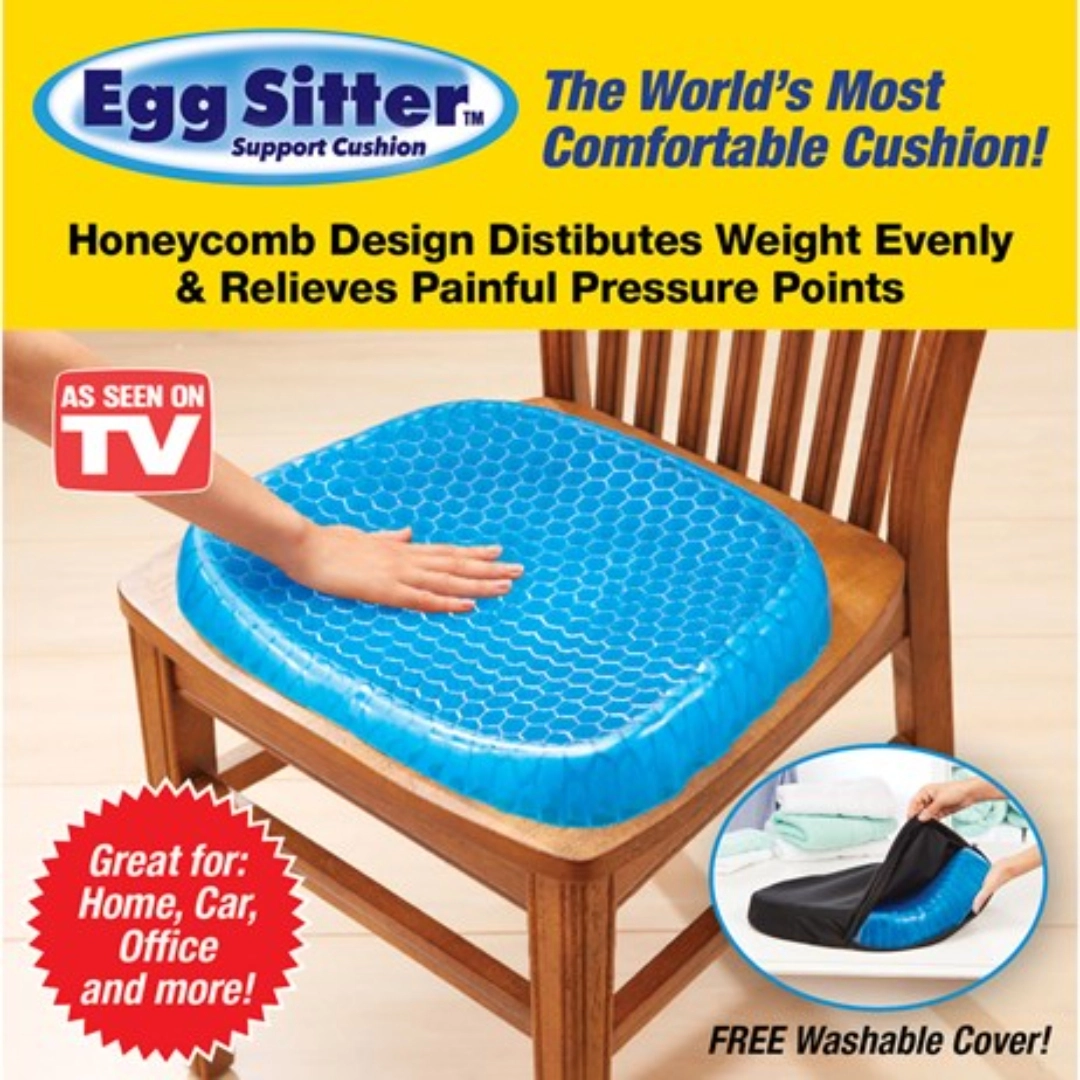 Egg Sitter Support Cushion with Non-Slip Cover Breathable Honeycomb ...