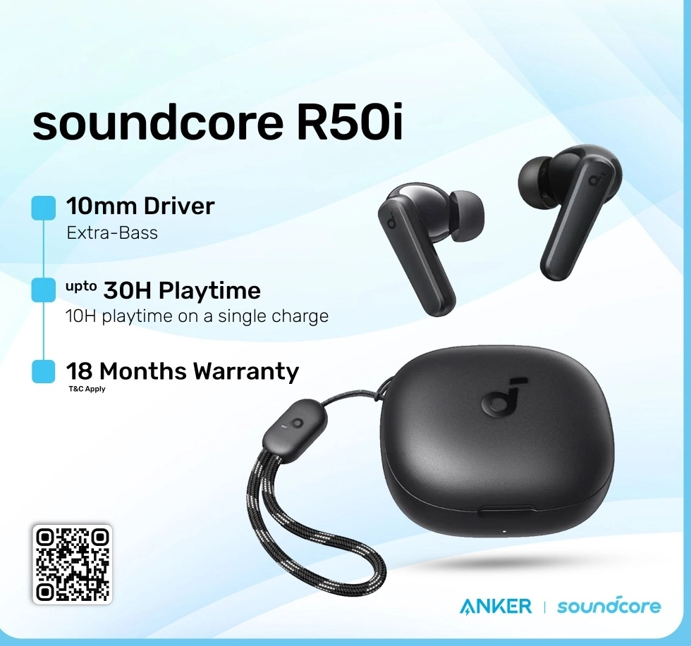 Anker Soundcore R50i True Wireless Earbuds With 30H Playtime, AI ...