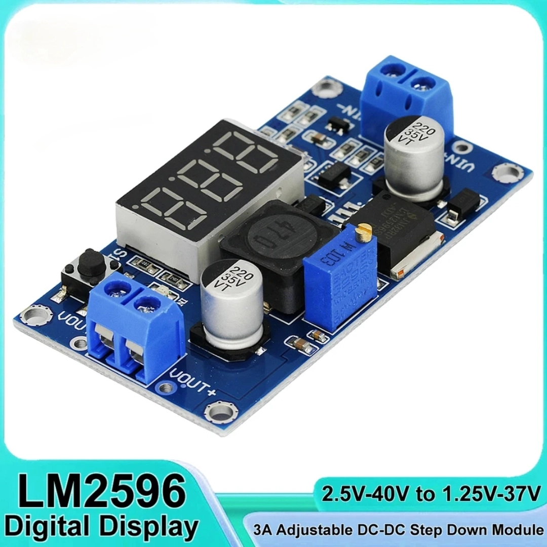 Buck Module Led LM2596 DC Buck Module + LED Display Voltmeter 3A Adjustable Step Down ...