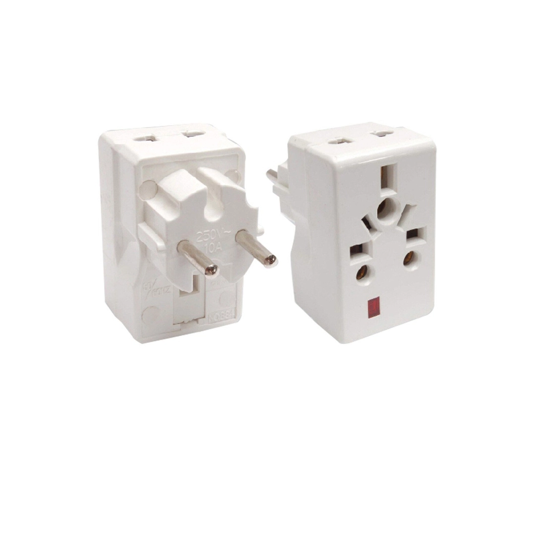 Fused Adapter Socket Fused Premium Quality Universal Multi Socket Adapter 2 Pin to 3 Way ...