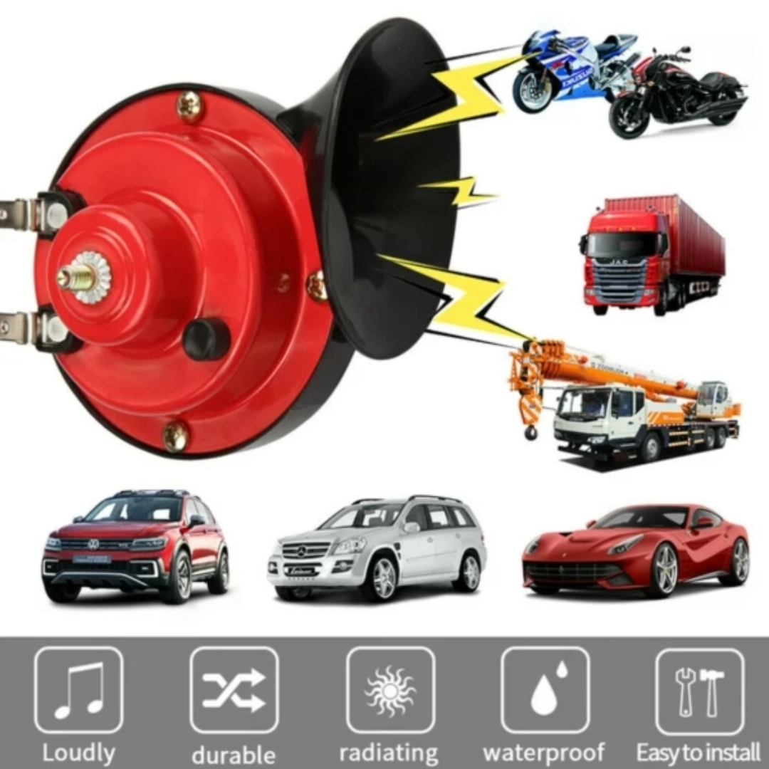 FARBIN Air Horn For Truck 2Pcs, Compact Train Horn,Electric Car Horn 12V 150db Super Loud With 2Pcs Wiring Harnesses And Buttons, For Any 12V Vehicles (Black Horn With Button 2pcs) - Color - View #6