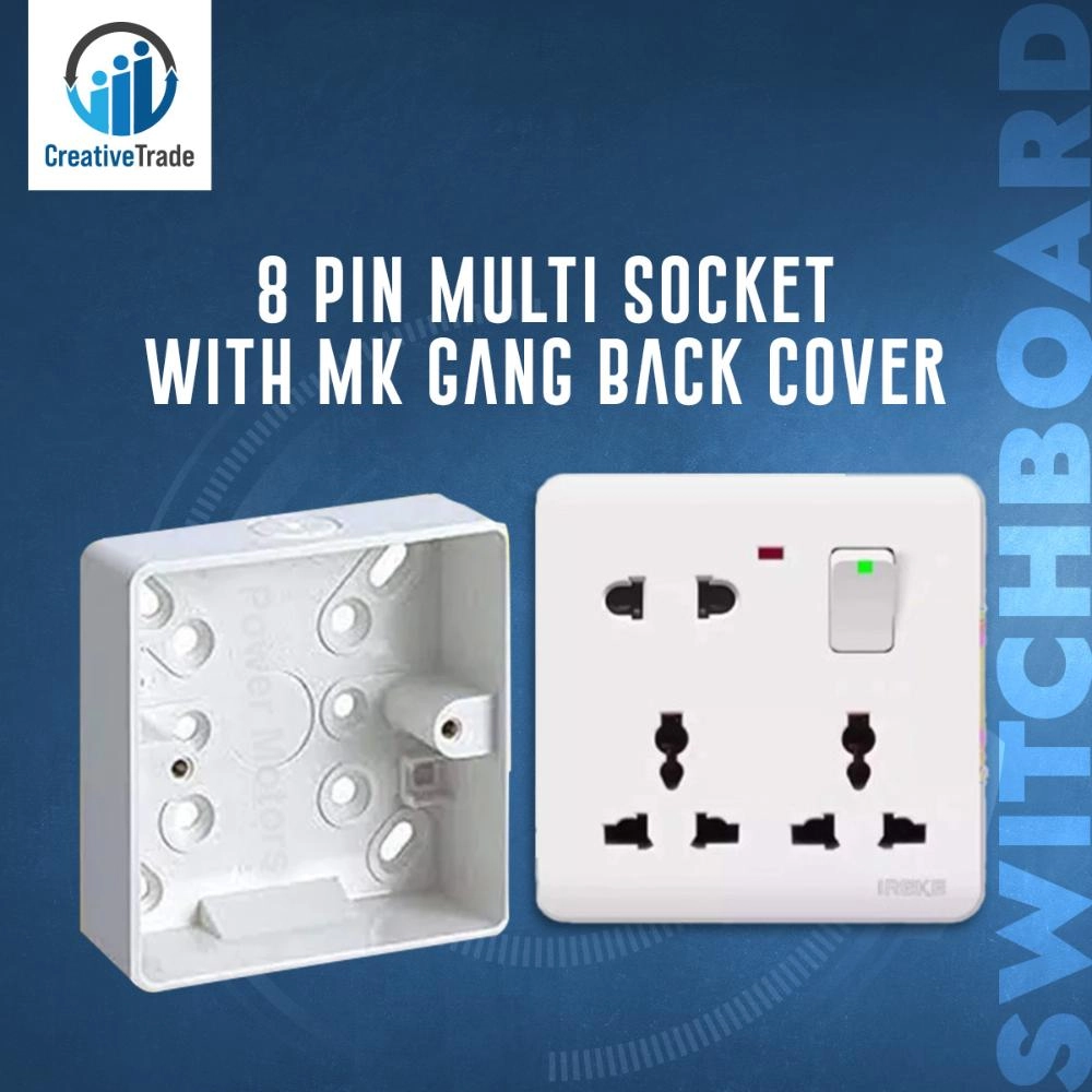 Electric 8‑Pin Multi Gang Socket with Box