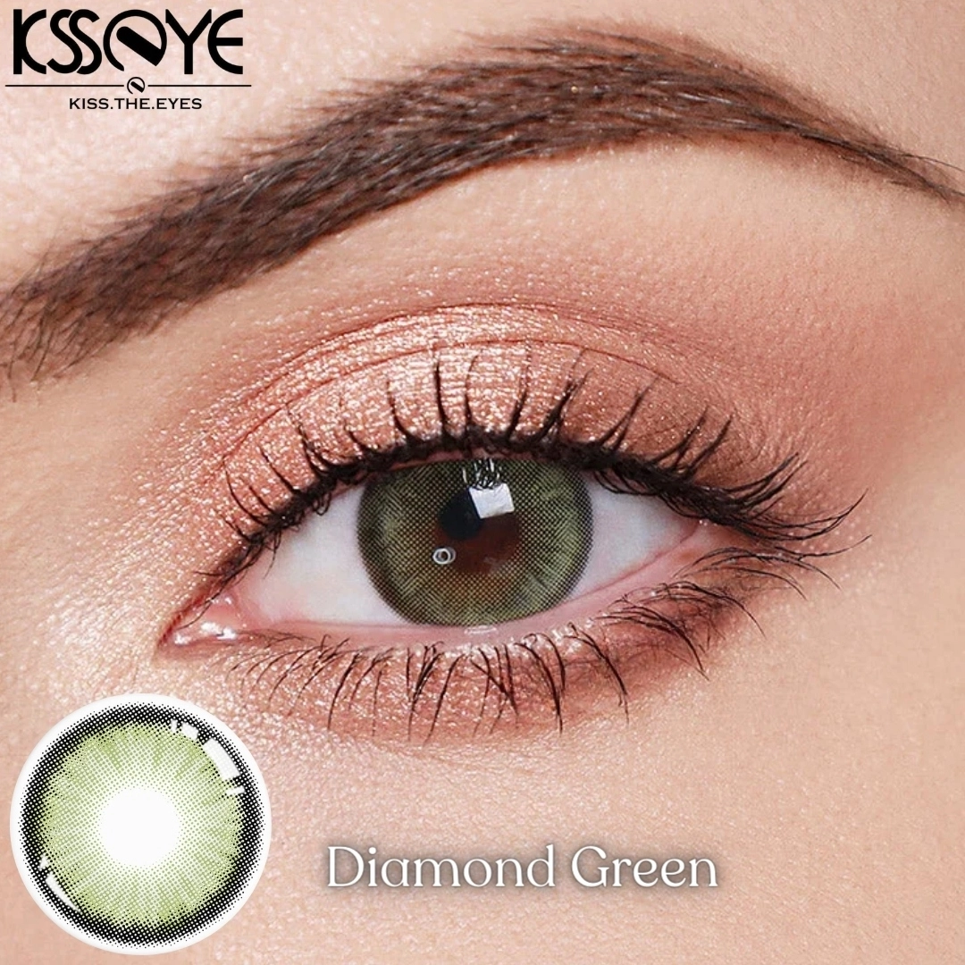 New Kss Eye Diamond/Norko Green Contact Lens With Regular Kit Box For ...