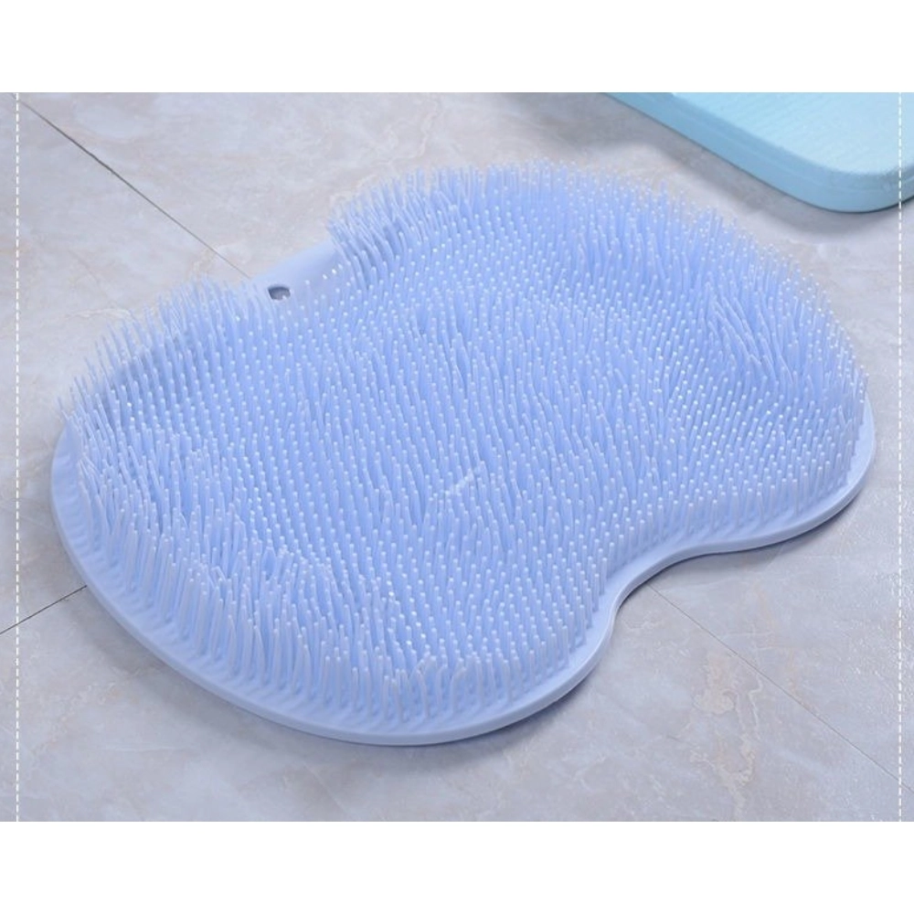 Tapis De Massage Pieds Douche Lapin 2024 – Silicone Anti-Dérapant 45x45 Cm – Exfoliant Et Relaxant Pour Douche ! Blanc
