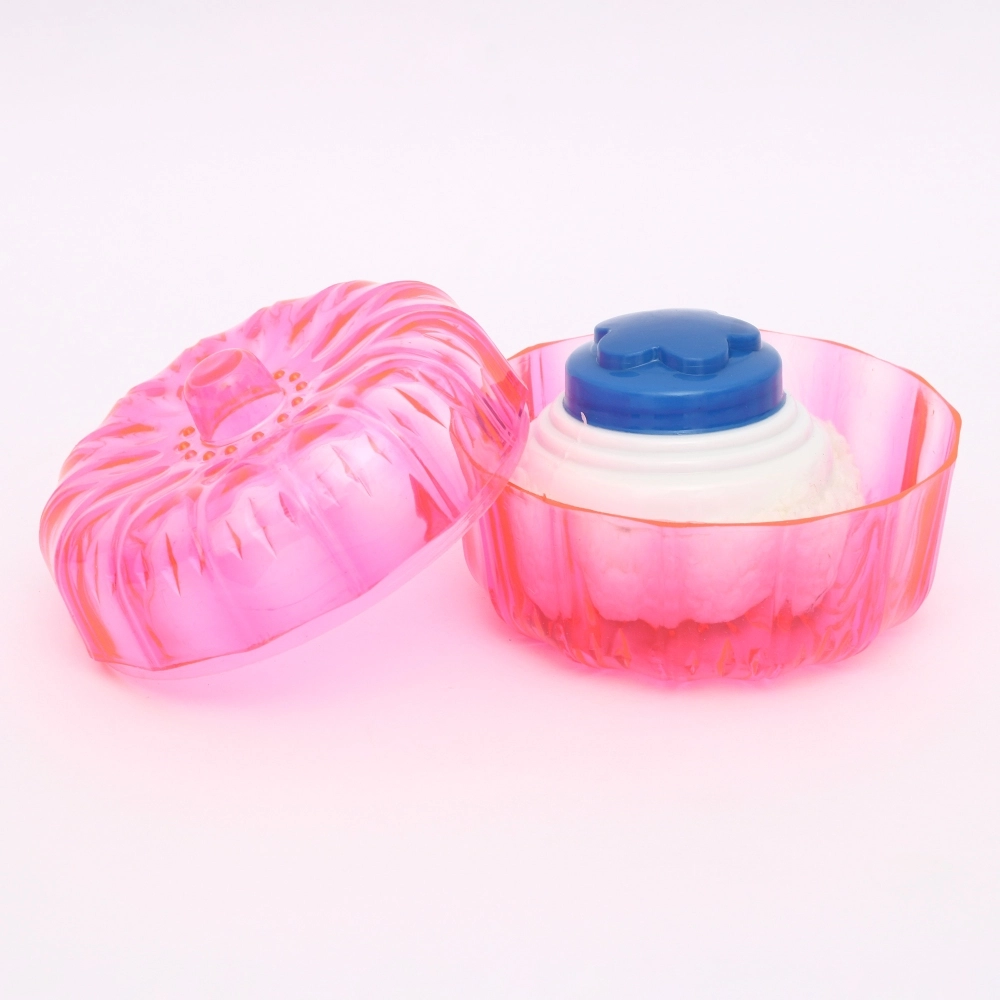 Multicolor Powder Puff Sponge Box Case Container