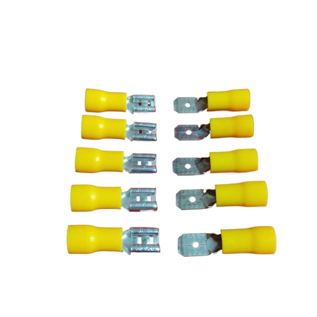 Awg Terminal 5Pair – 12-10 AWG MALE & FEMALE Spade Terminals 55-250 Male Female ...