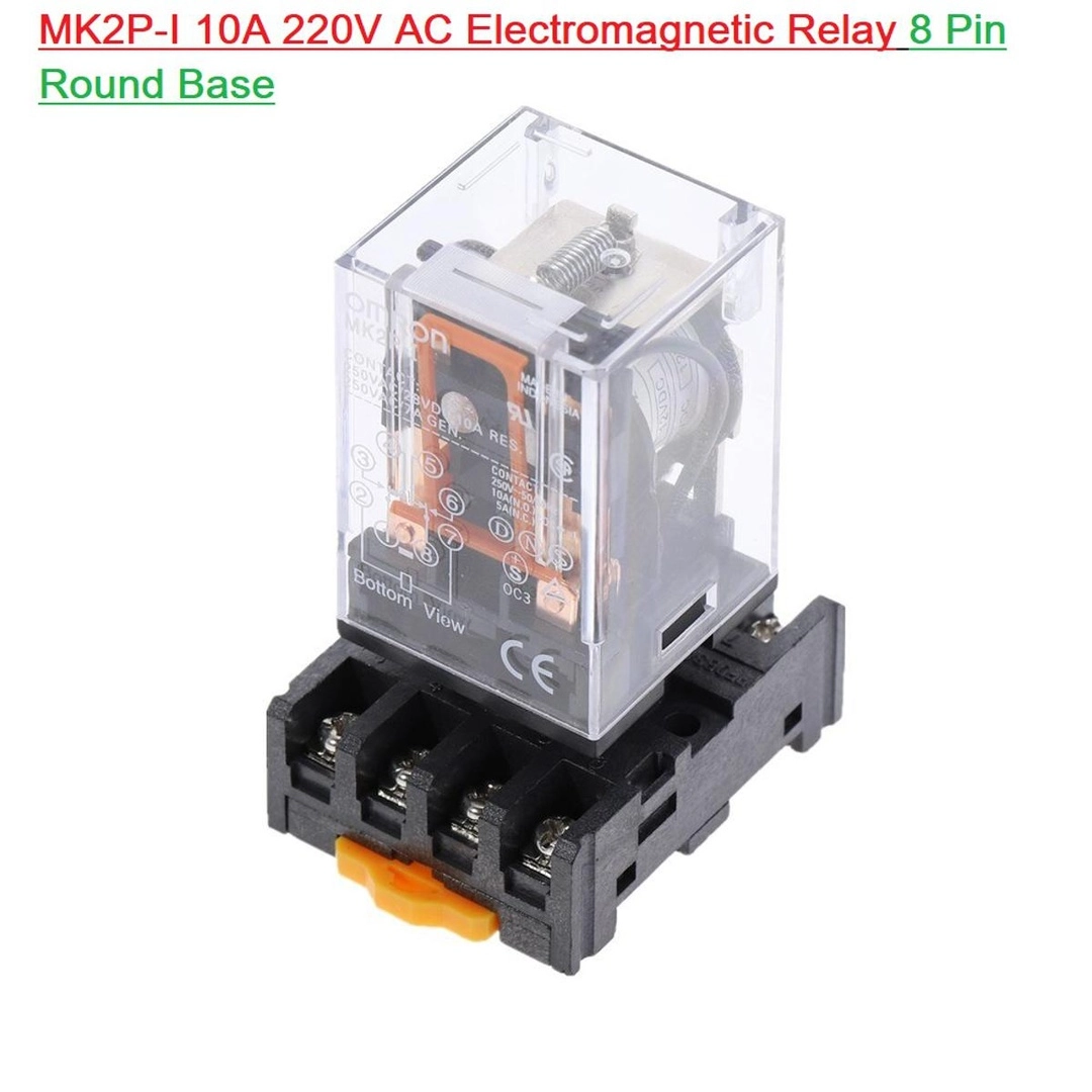 MK2P-I 10A RELAY WITH BASE MK2P-I 10A 220V AC Electromagnetic Relay ...