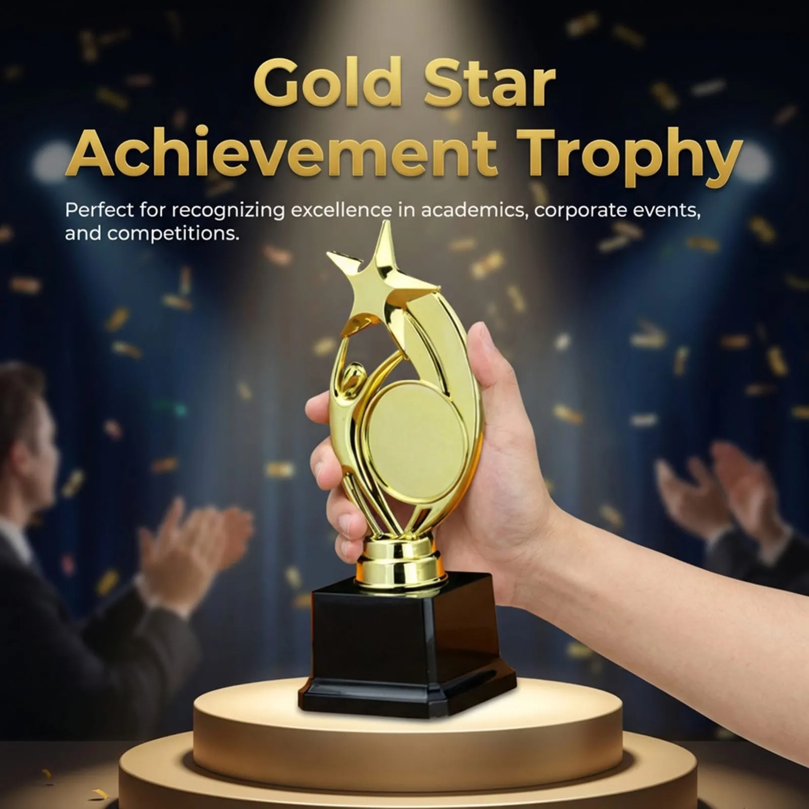 Gold Color Cricket & Football 8 Inch Trophy - Suitable For Various ...