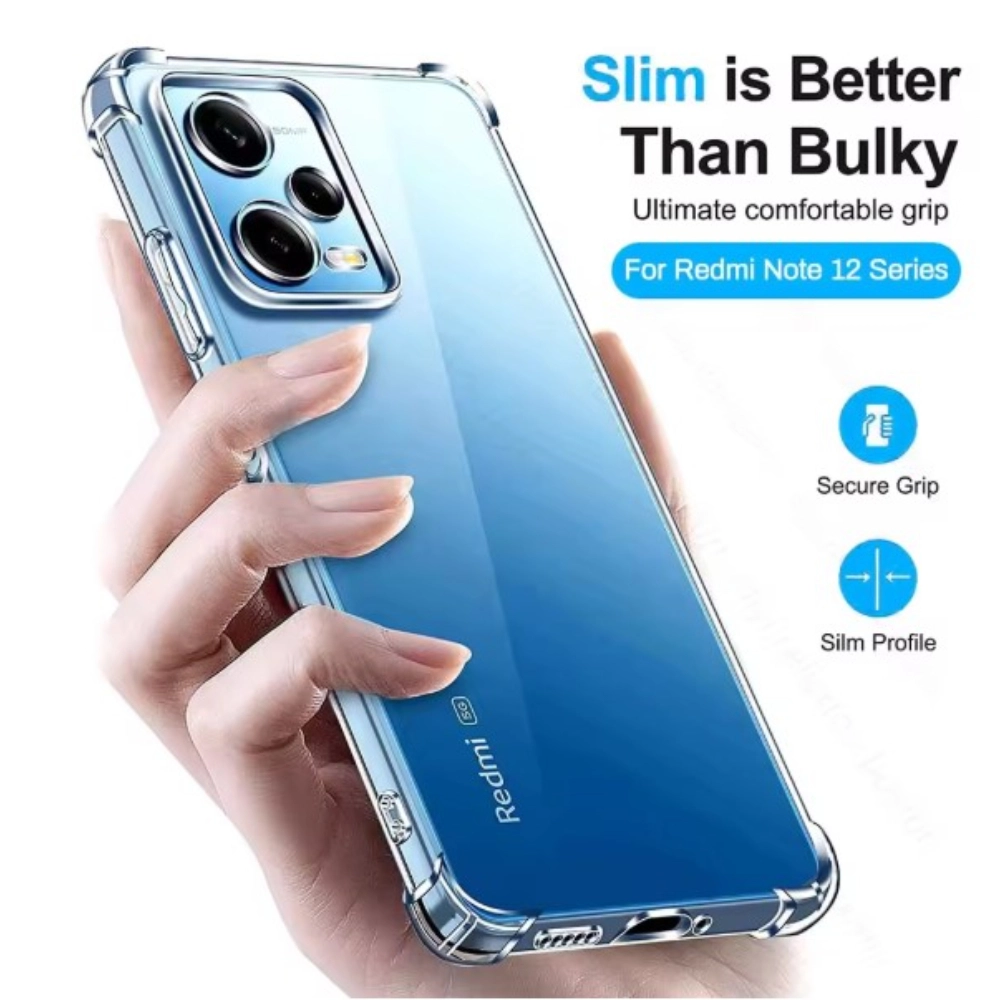 Redmi Note 12 4G Soft TPU Back Case – Flexible, Transparent, Shockproof ...