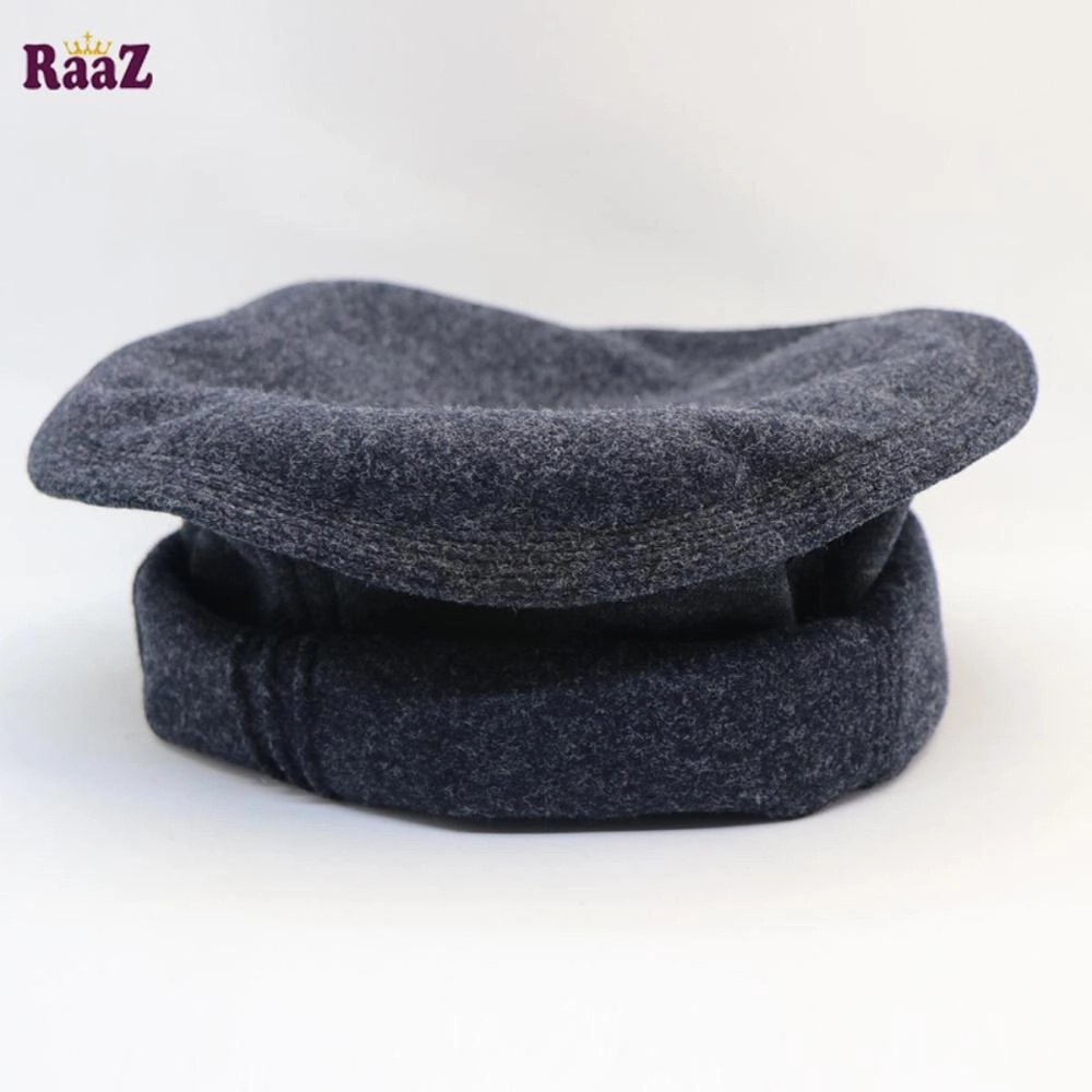 Pakol Design New Design Wool Afghani Star Pakol Cap For Men - Navy Blue