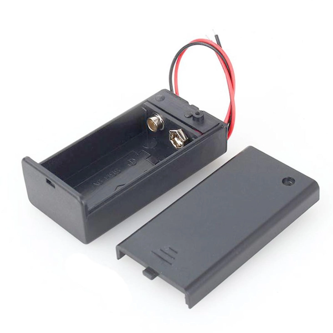 Universal 6F22 DIY 9V Battery Storage Holder Case Boxes with Cord Wire ...