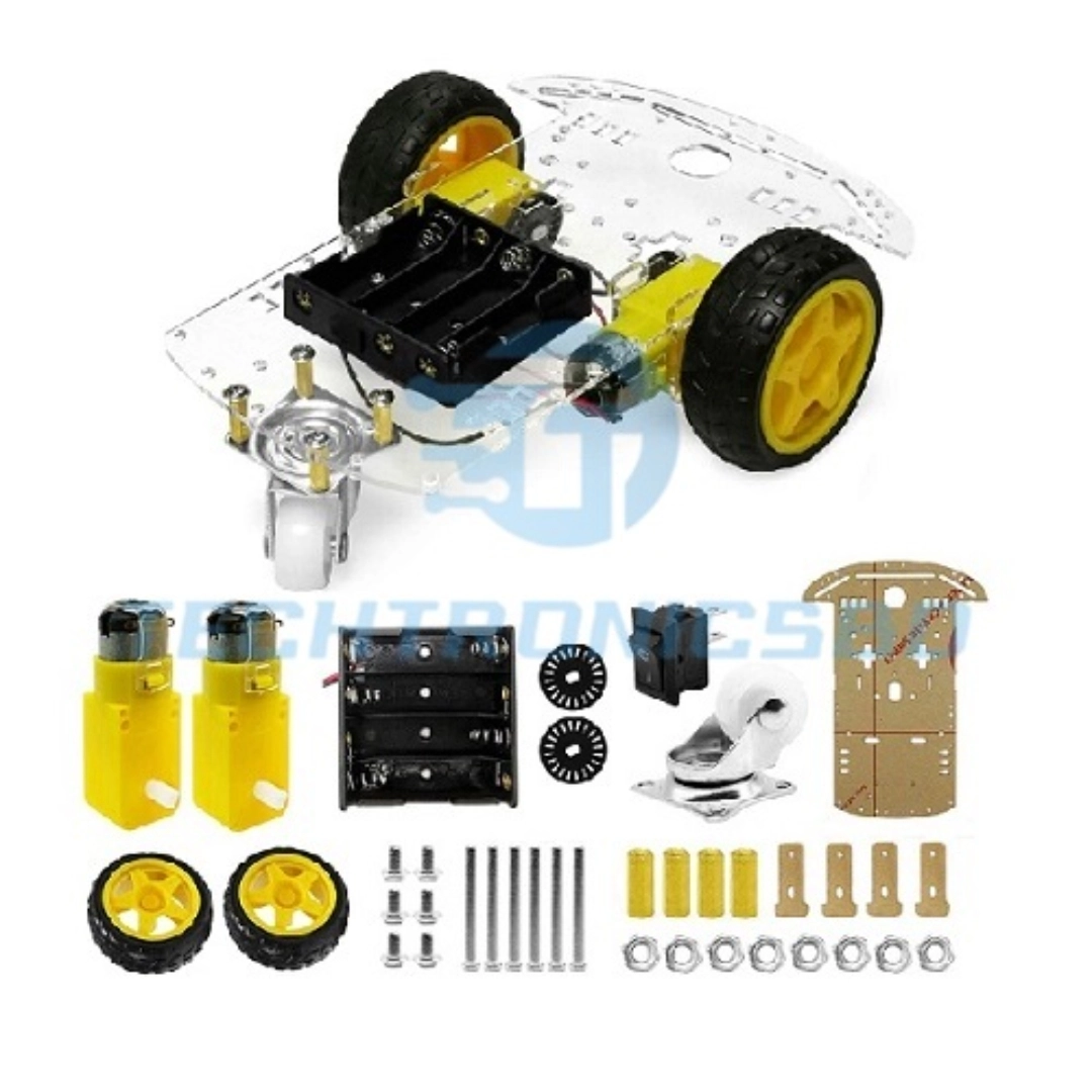 Complete Clar Projects 2WD Smart Robot Car Chassis Kit | 2 Wheel Motor Chassis for Arduino ...