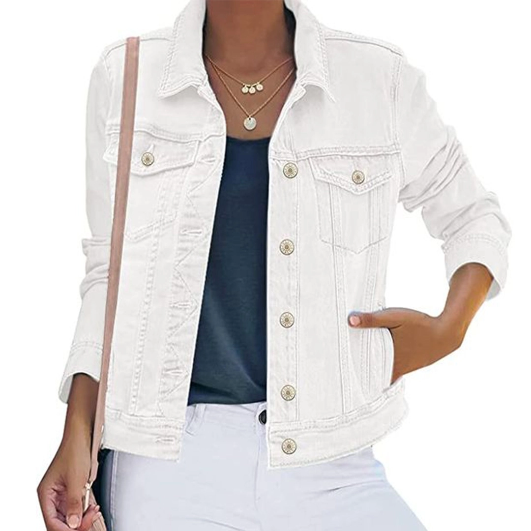 Women White Denim Jacket.White denim jacket for women stylish 2024 | Premium quality denim ...