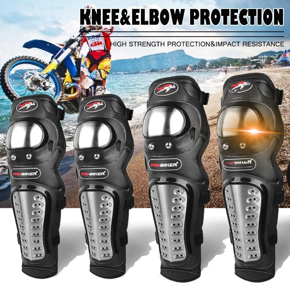 4x Knee Elbow Motorbike Racing Motocross Protector Guard Protective Cycle