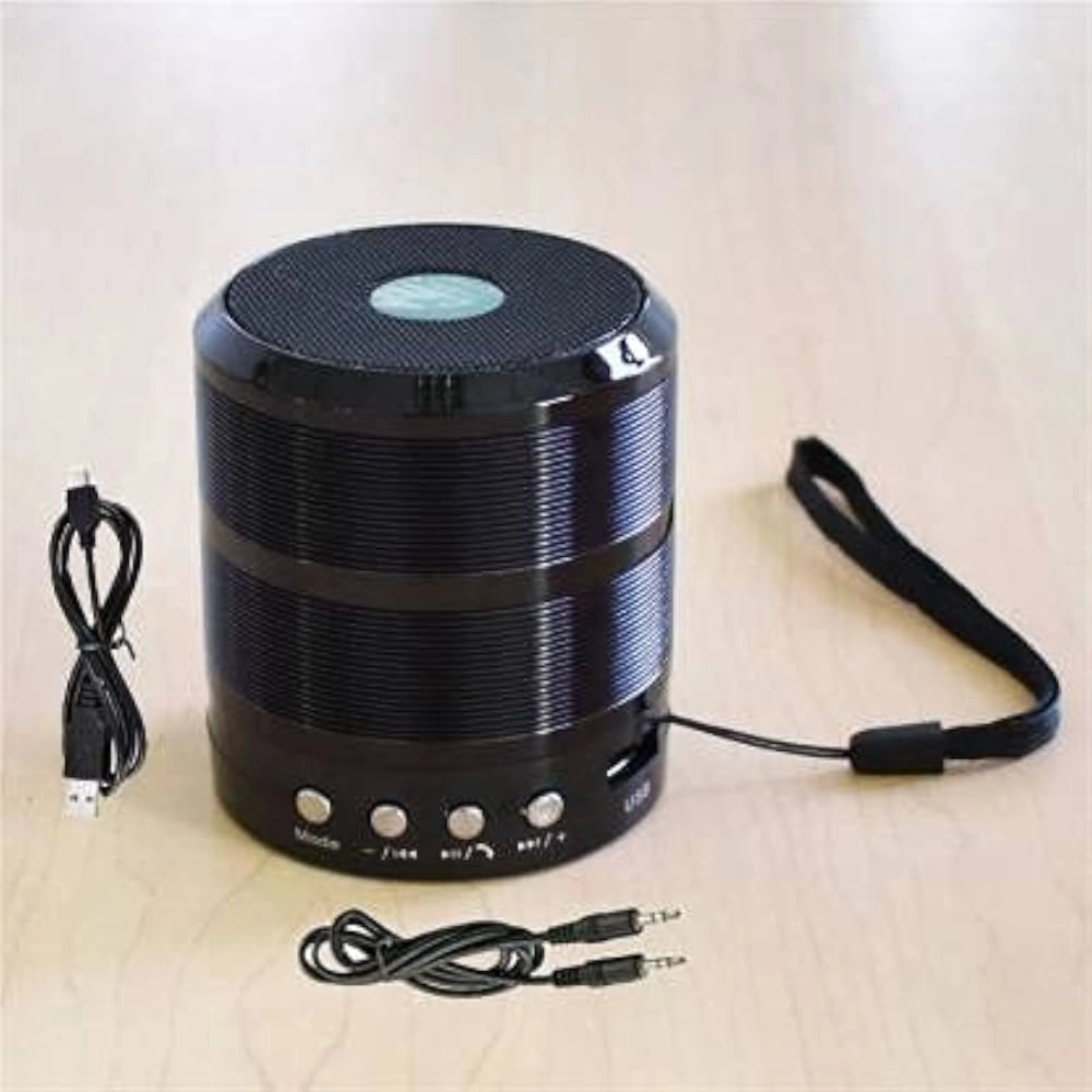 WS 887 mini Wireless Bluetooth Speaker with memory slot, FM, USB, AUX ...