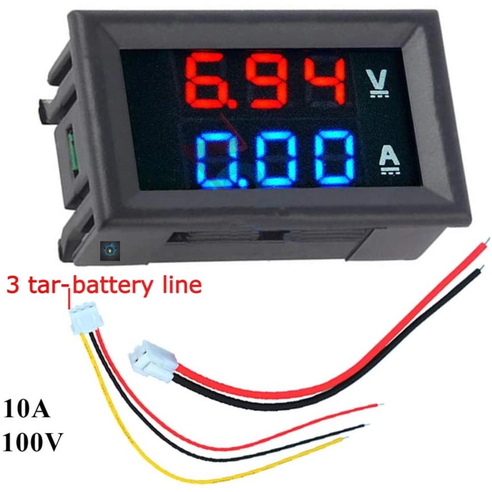 Small Ampermeter 0.28 inch Mini Digital Voltmeter Ammeter DC 100V 10A Panel Amp Volt ...