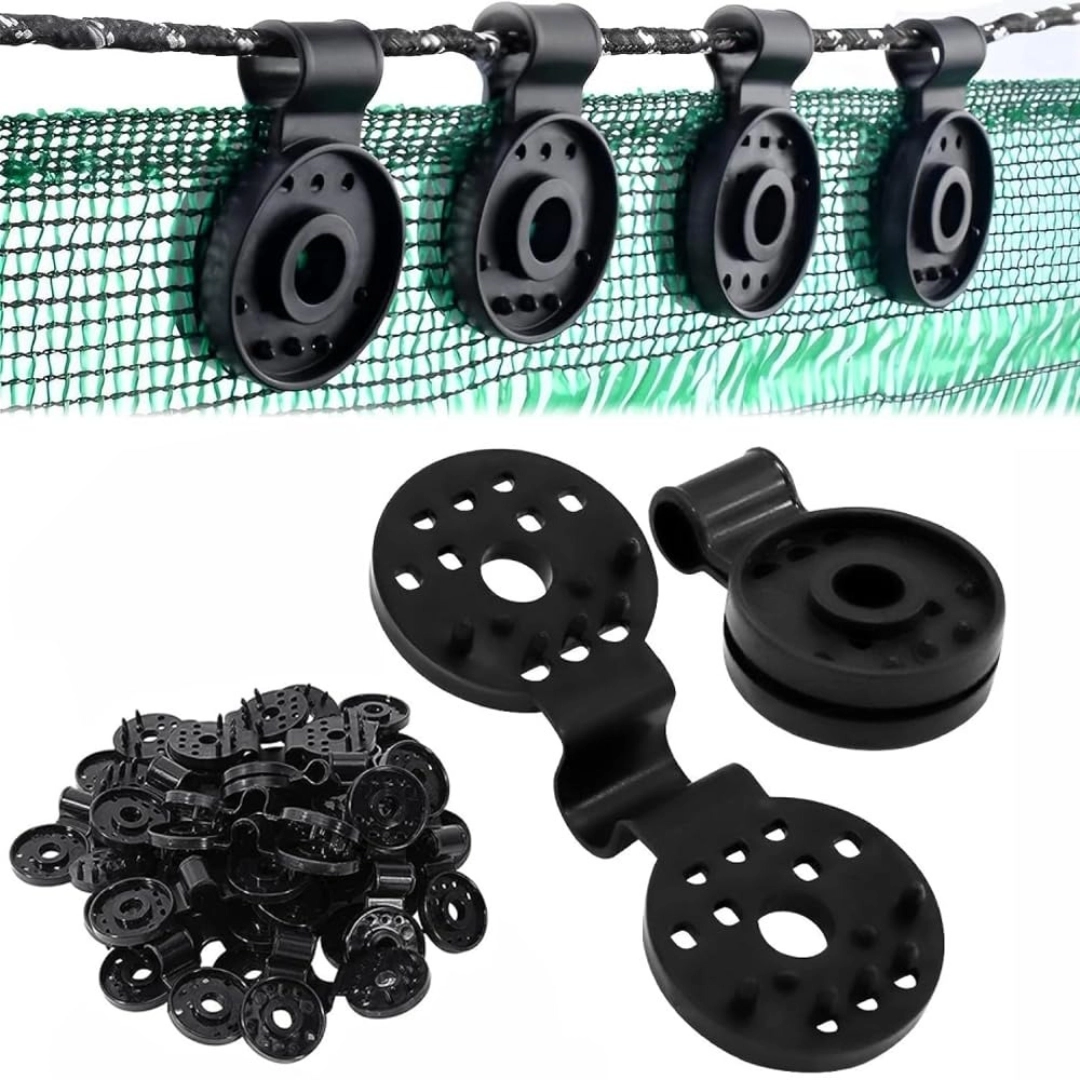 Netcafe Clips 10Pcs Shade Cloth Clips - Black Round Plastic Sun Shade Clip,Shade ...