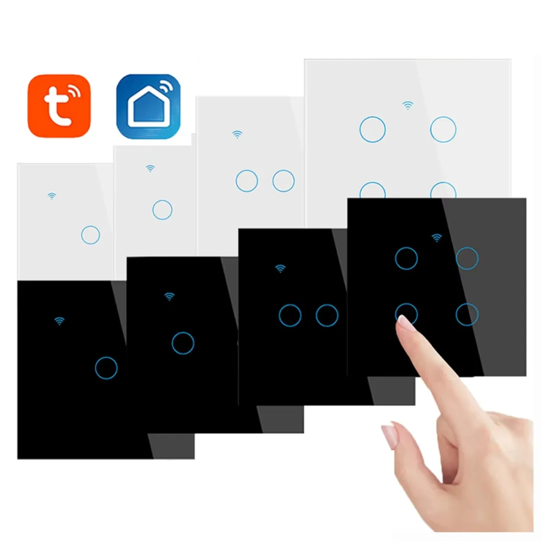 WiFi Smart Touch Apps Control Electric Switch Work With Alexa Google ...