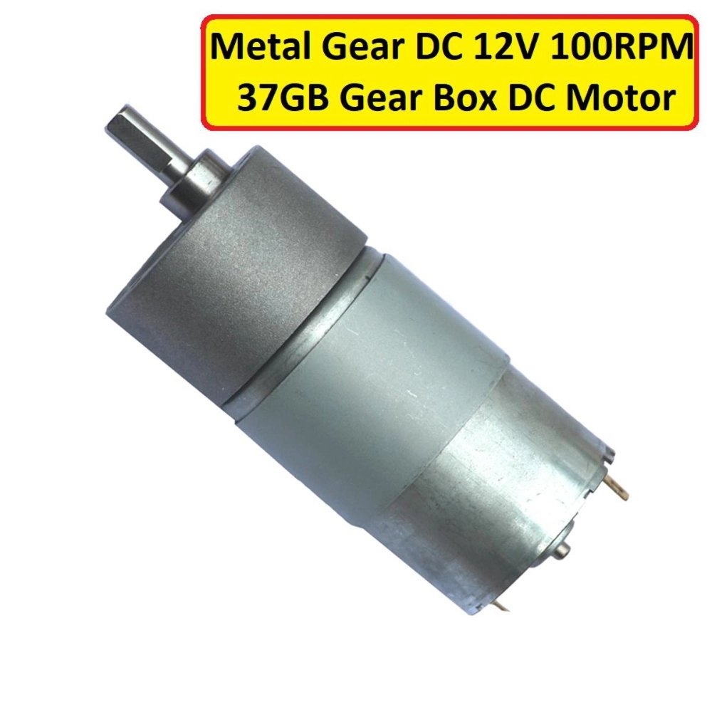 37GB 100RPM GEAR MOTOR 12V 100RPM 37GB Low Speed High Torque DC 12V ...