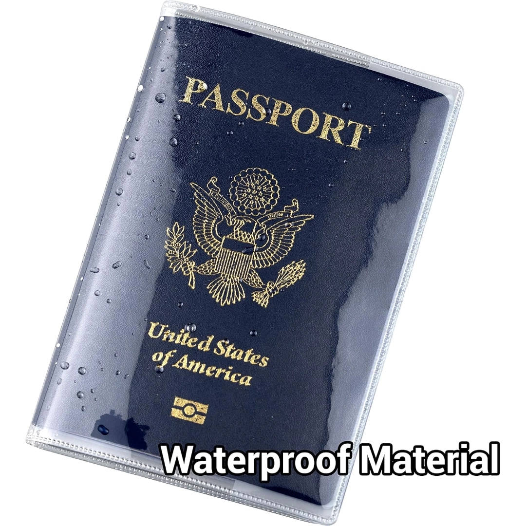 Two in One Transparent Plastic Passport Cover