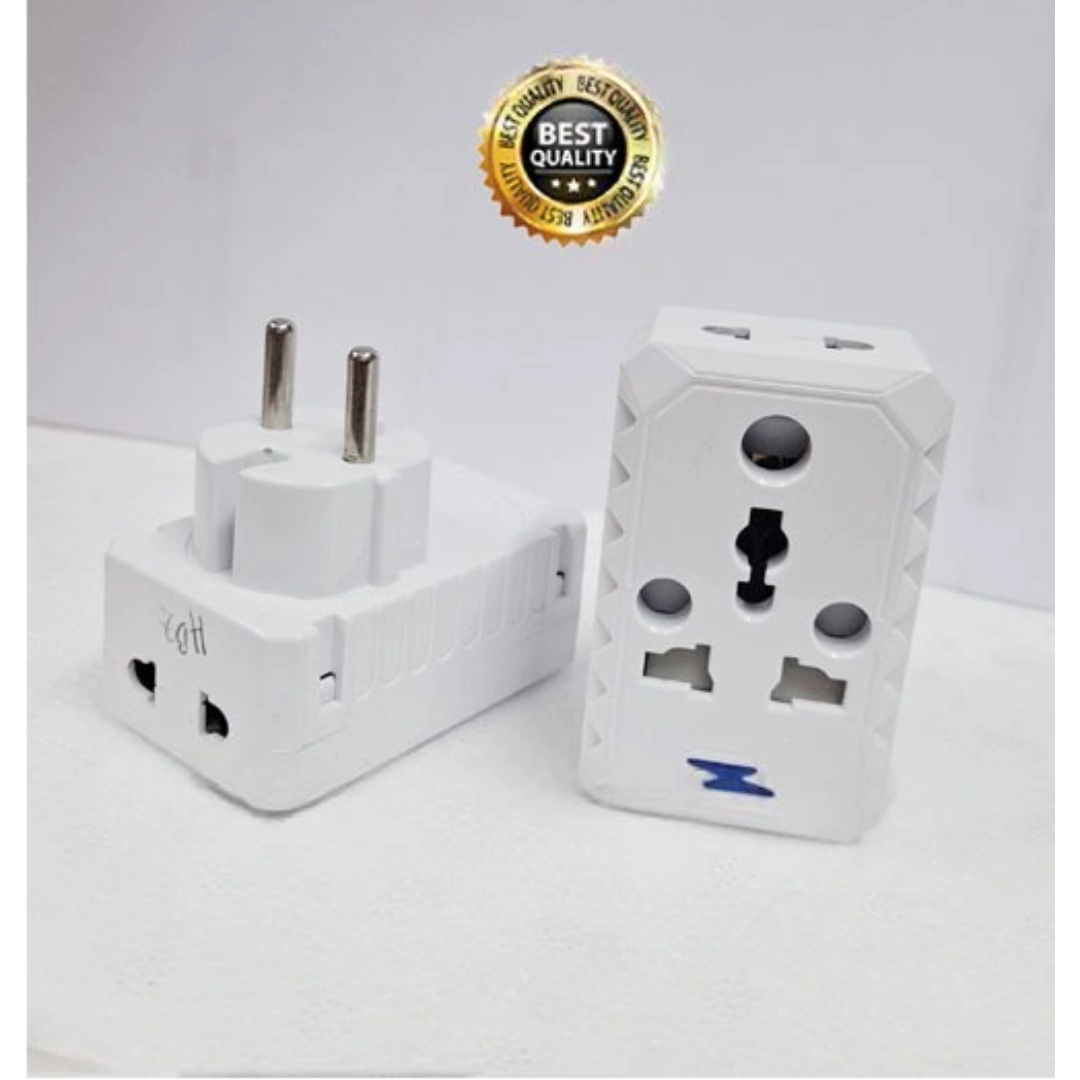 2 Pin Multi Socket 16a (2 pin to 3 pin Flat & Round 2Pin) Plug Heavy ...