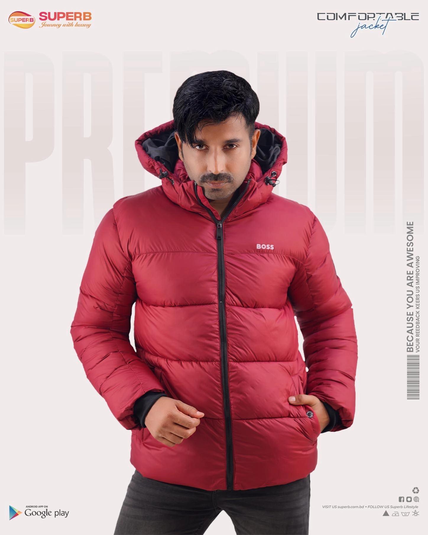 Jacket | Boss Premium Padding Jacket – Heavy-Duty Winter Protection