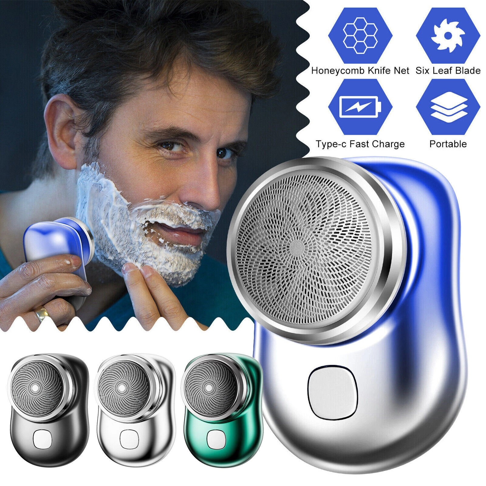 Mini Razor Shaving USB Mini Shave Pocket Size Portable Electric Shaver Rechargeable Razor Men