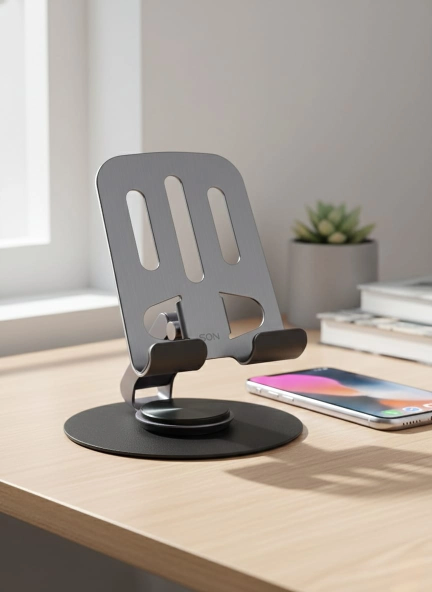 Dev Phone Stand Multifunctional Full Metal Desktop Bracket Holder – Adjustable Mobile ...