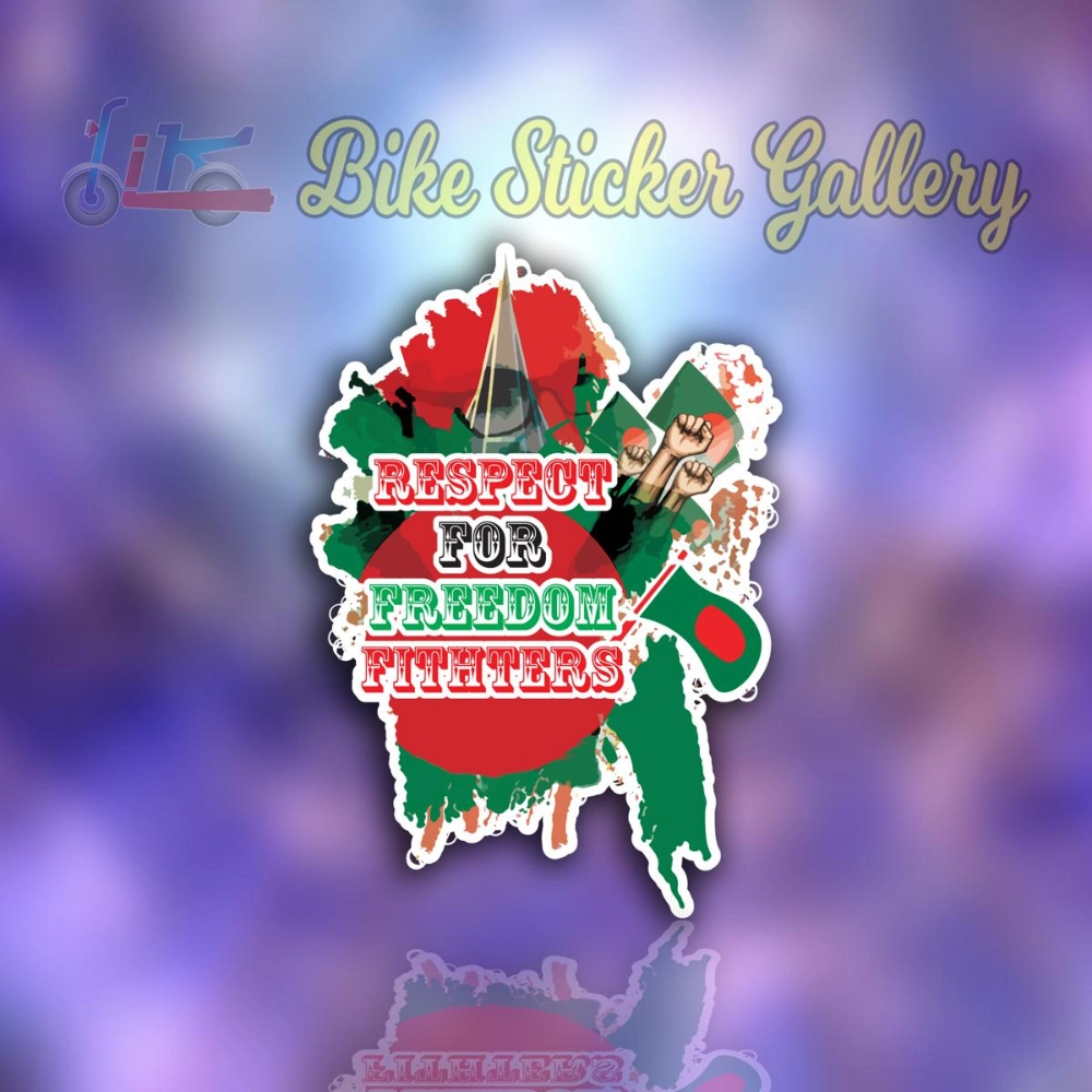 Respect Rider Sticker Bike Sticker- Respect_For_Freedom_Fighter (Waterproof & Premium quality ...
