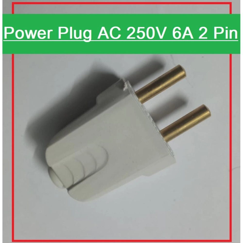 2PIN PLUG Electrical Power Plug AC 250V 6A 2 Pin European Standard EU ...