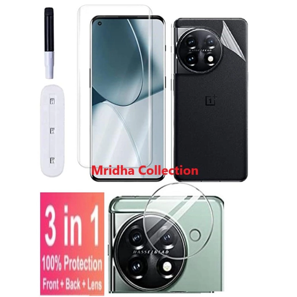 3in1 Protector Combo Pack for OnePlus 11 5G / 1+11 5G (A+ GRADE) UV ...