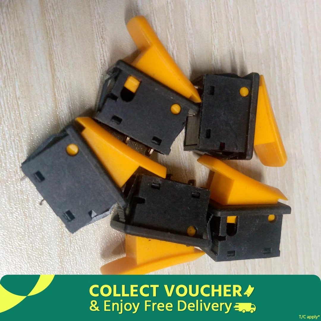 Efd Risit 5Pcs- YELLOW CAP Horn Switch DC 12V 10A 24V 5A 2 Pin Momentary Horn ...