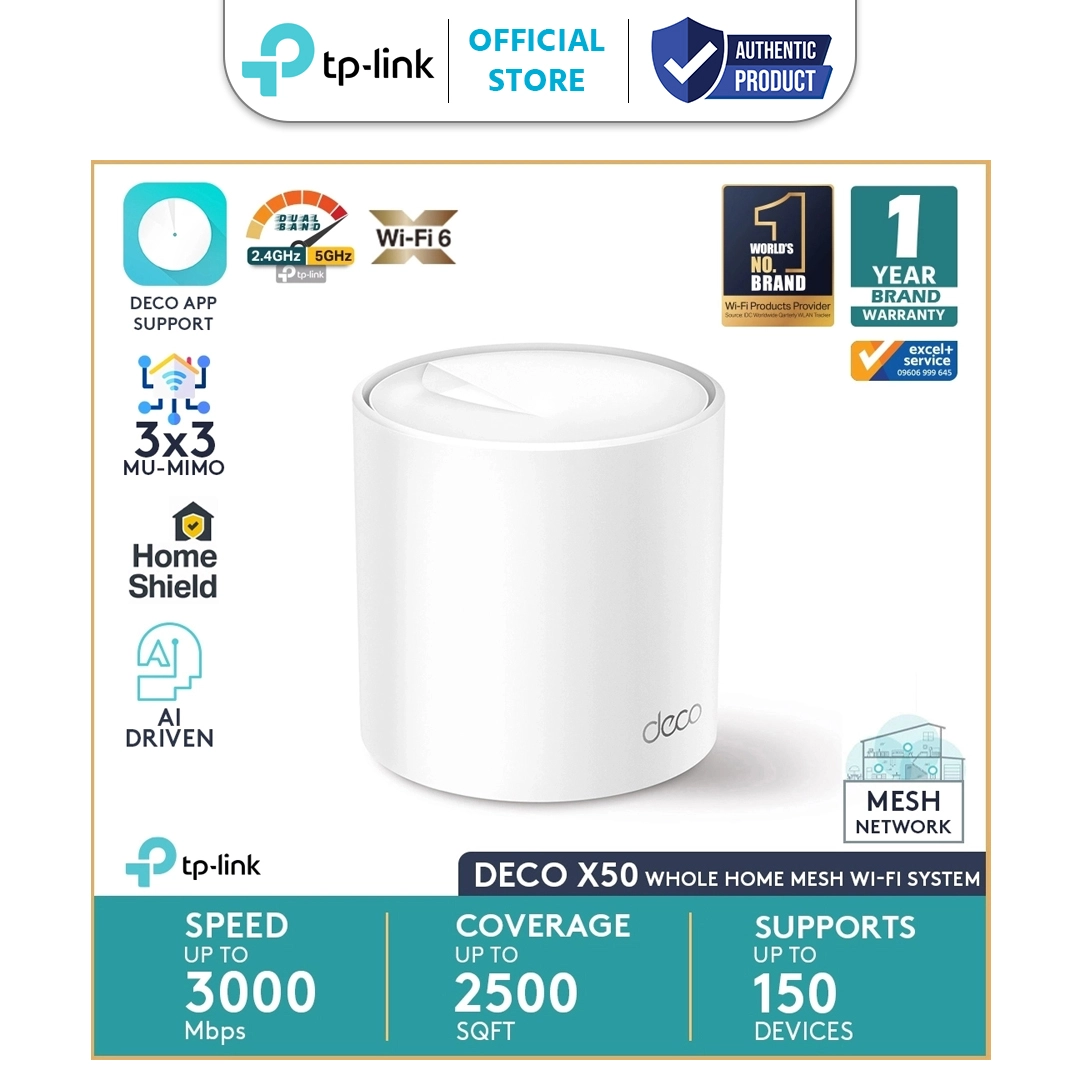 TP-LINK DECO X50(3-PACK) | TP-Link Deco X50 (3-pack) Doble Banda (2,4