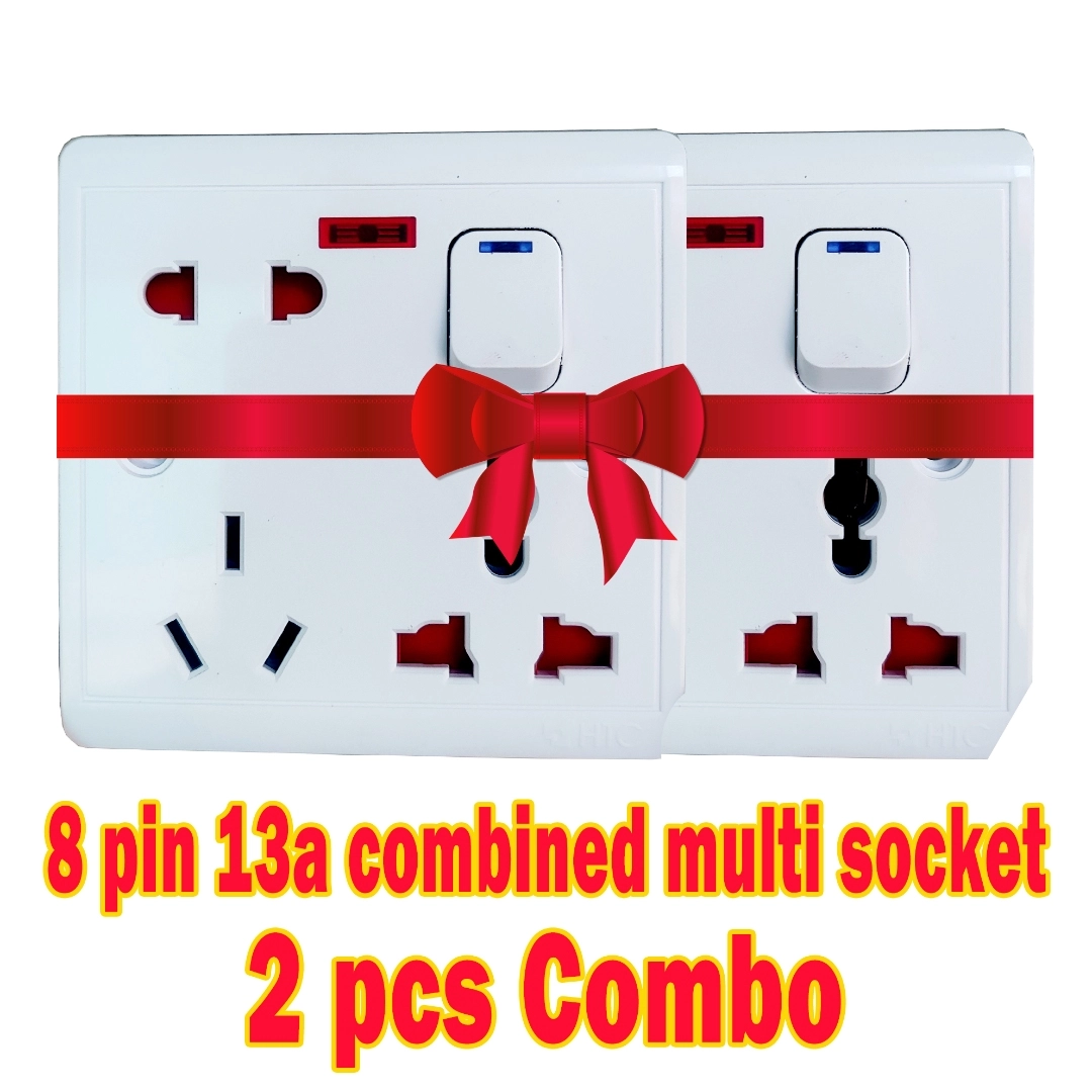 Original HTC 8 Pin Universal Combined Multi Socket 2 Pcs Combo