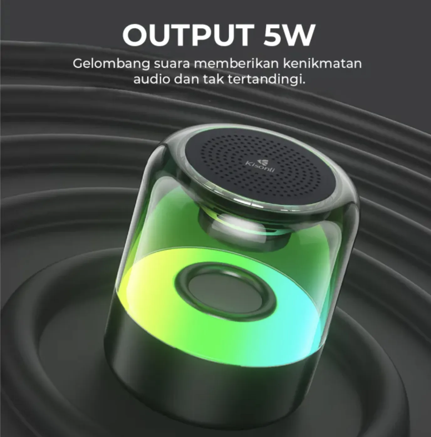 KISONLI LP-5S Bluetooth Wireless Mini Speaker Battery 800 mAh With RGB ...