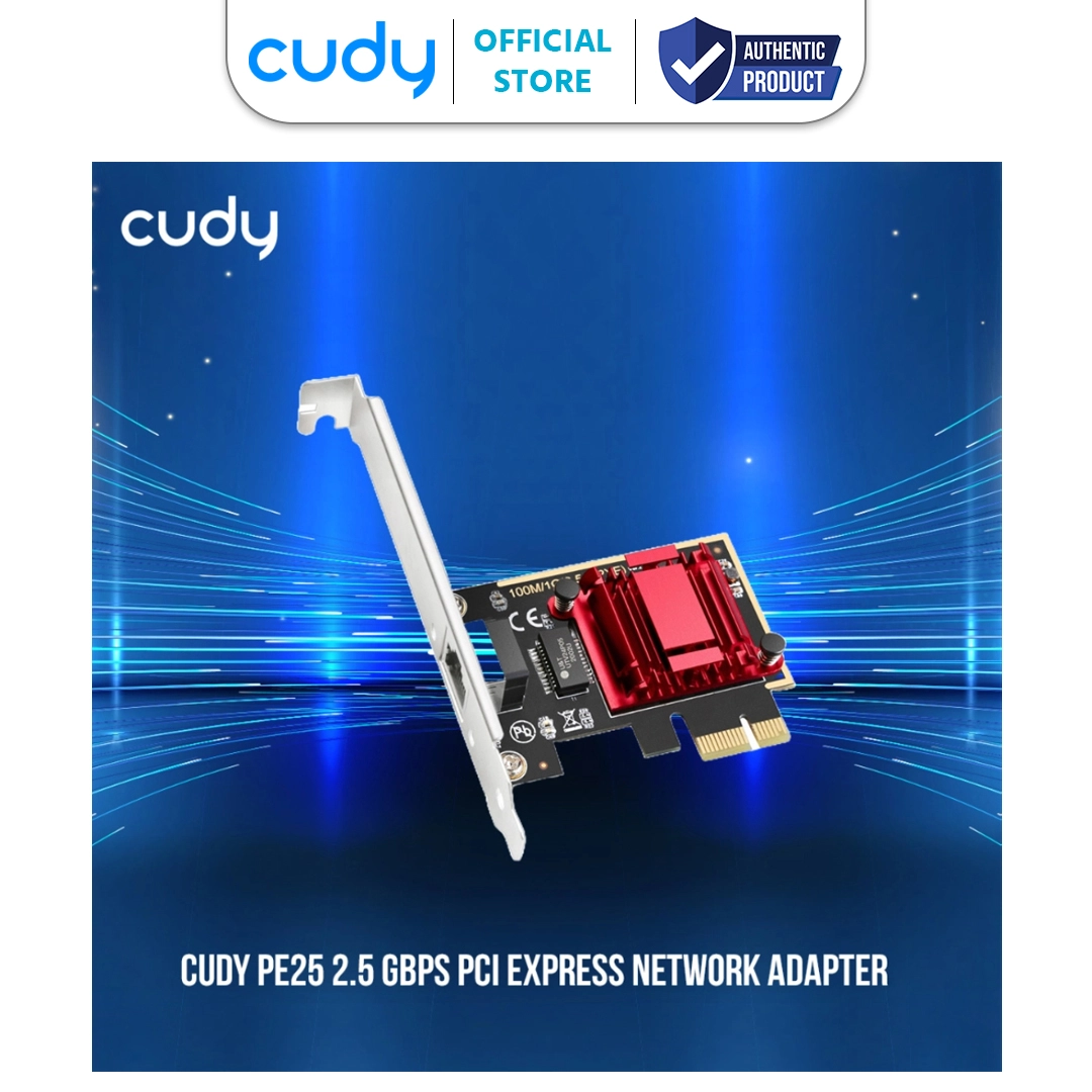 Cudy PE25 2.5 Gbps PCI Express Network Adapter - 10 Mbps / 100 Mbps / 1 ...