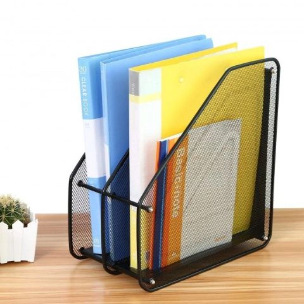 GBEX Multifunction Metal Mesh Magazine Files Storage Holder Frame