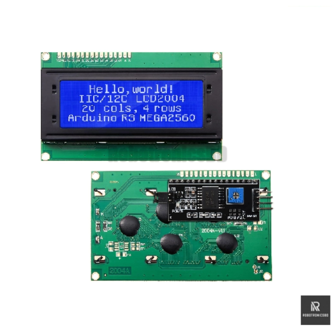 20x4 LCD Display with I2C Module | 2004 LCD Screen | Blue/Green ...