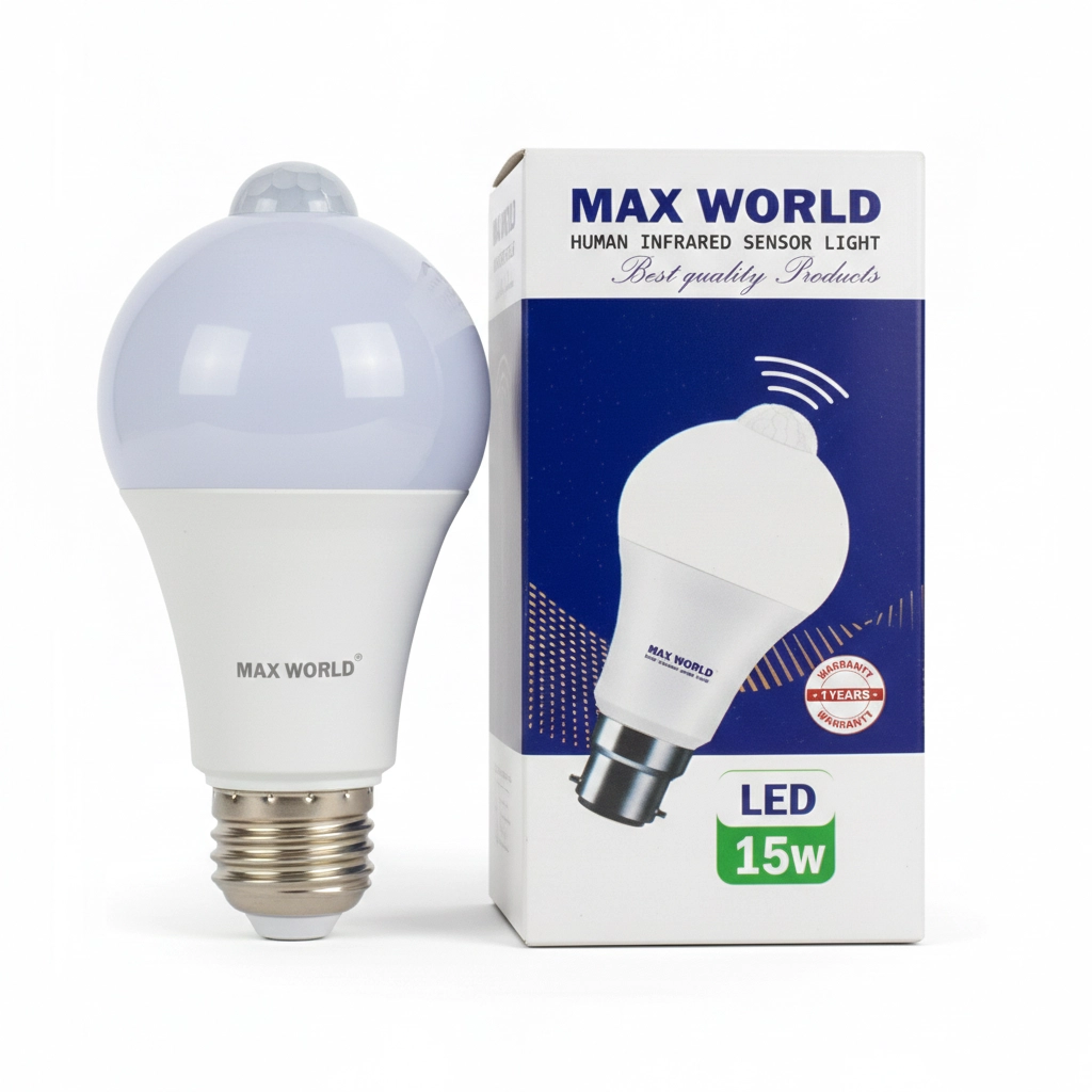 15W Motion Sensor LED Bulb Auto ON/OFF Energy Saving Light