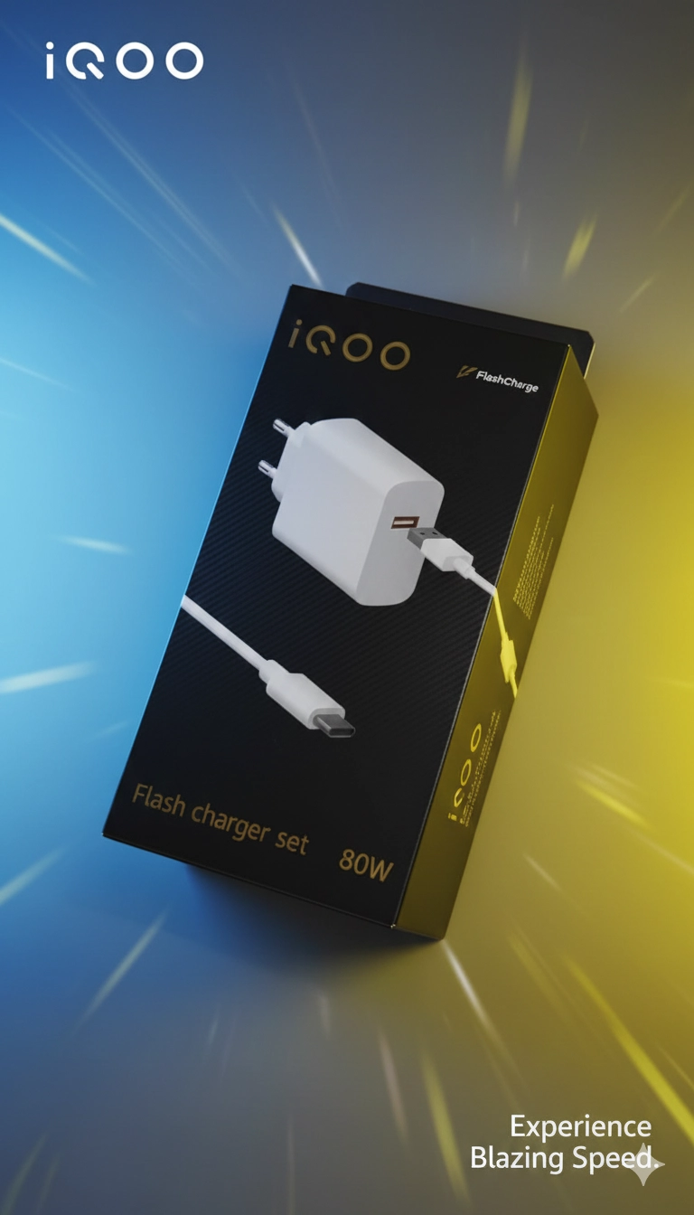 Vivo 80W Fast Charger Flash Charging Power Adapter Usb Type C Cable