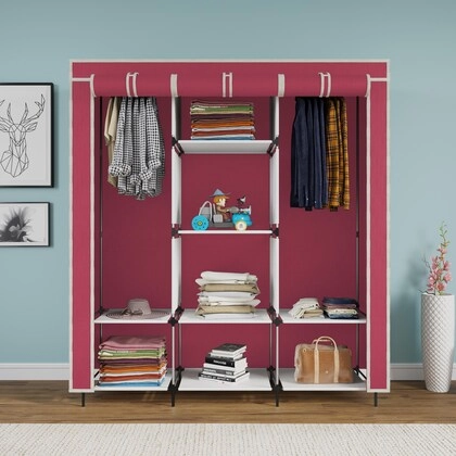 3 Layer Storage Wardrobe 88130 Shelf Rack Fancy & Foldable