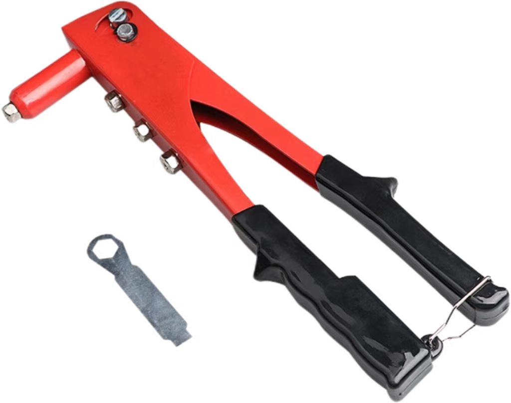 Hand Riveter 10 inch Rivet Pliers Red and black color grips