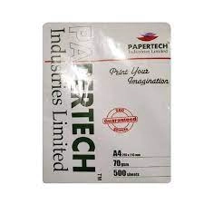 Papertech Papertech Photocopy Paper, A4, 70 GSM (Pack of 500 Sheets)