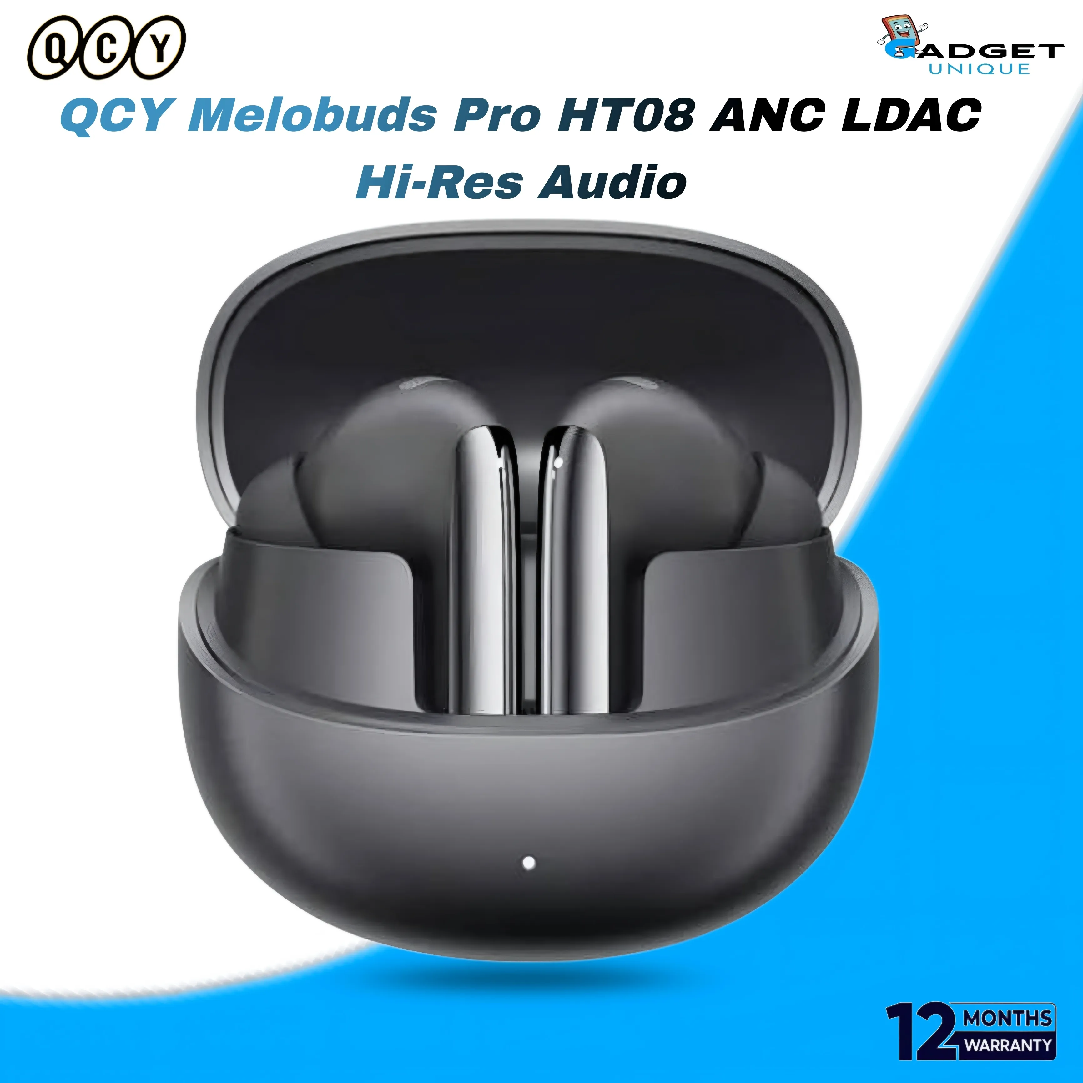 QCY Melobuds Pro HT08 46dB Hybrid ANC LDAC Hi-Res Audio