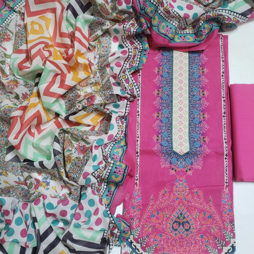 Premium Quality Digital Print Three Piece